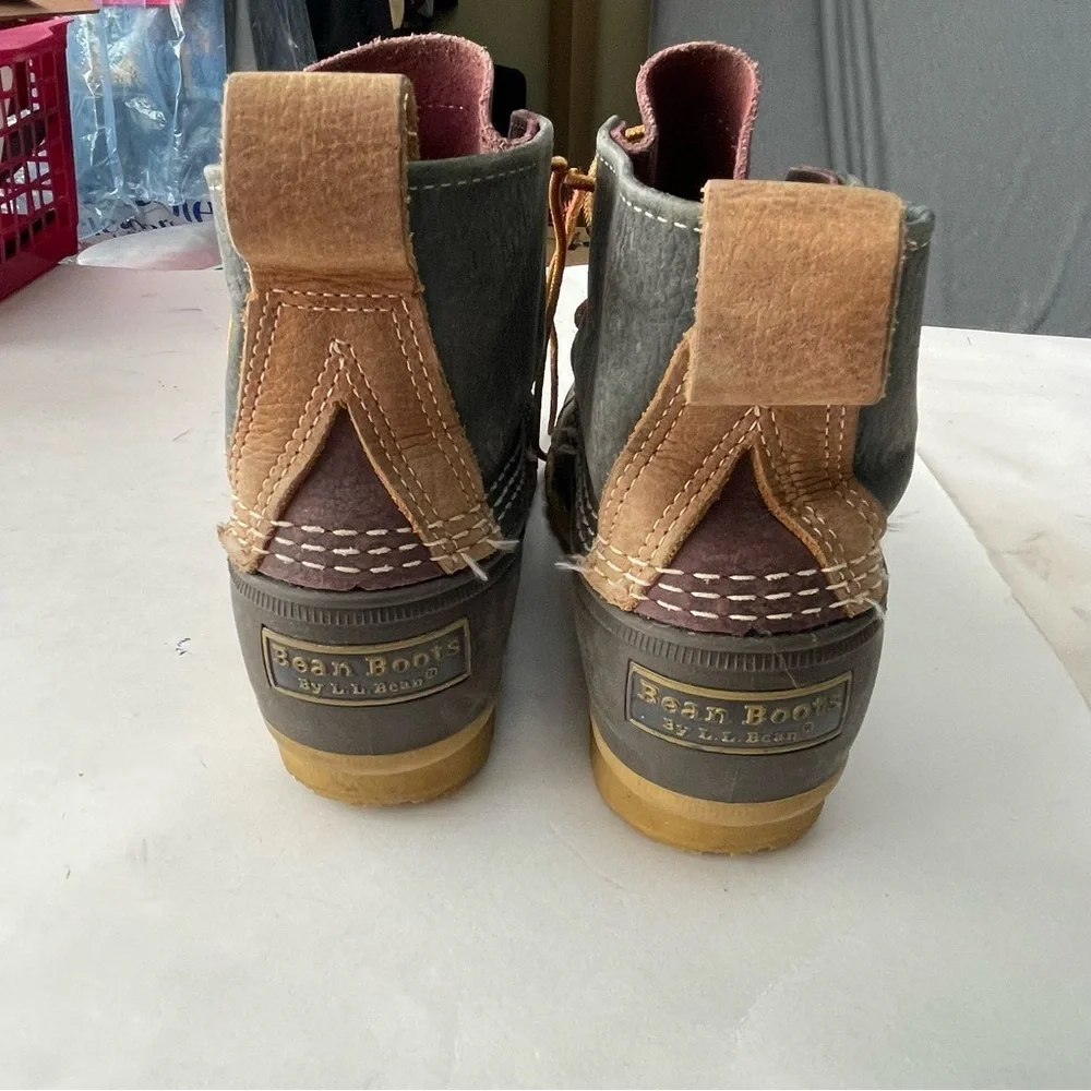 LL Bean Kids Bean Boots Dark Brown Leather Size 6